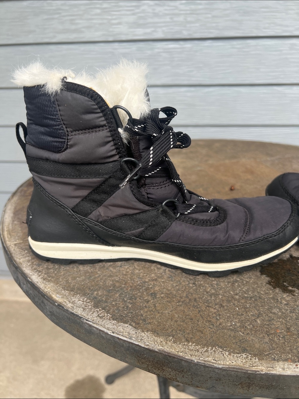 Sorel Whitney Short Lace Waterproof Winter Boots Black Size 9 - Picture 6 of 8